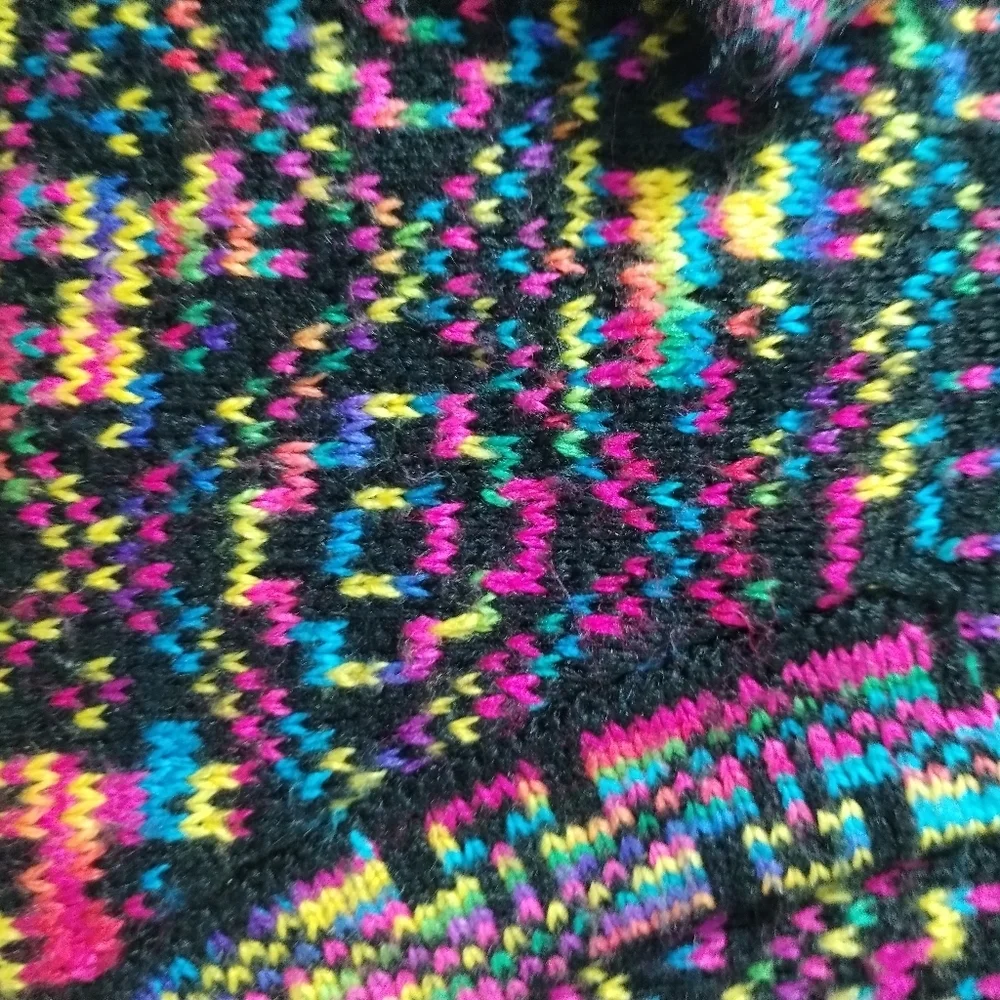 One‎ of a Kind Hand Made Knit Piñta Festival Burro (donkey) Party Sweater S/M